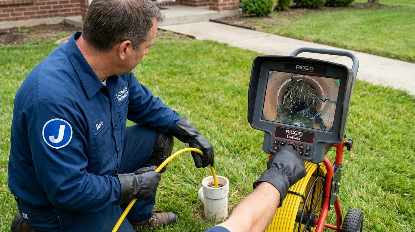 Sewer camera inspection being performed by Johns Plumbing LLC in Rahway